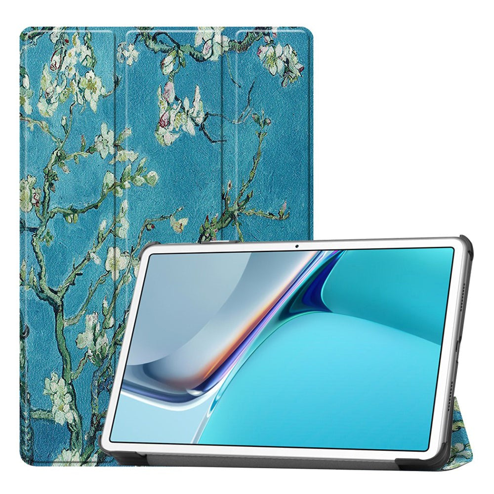 Huawei MatePad 11 Tri-fold Flip Case w. Sleep Function - Flower branches