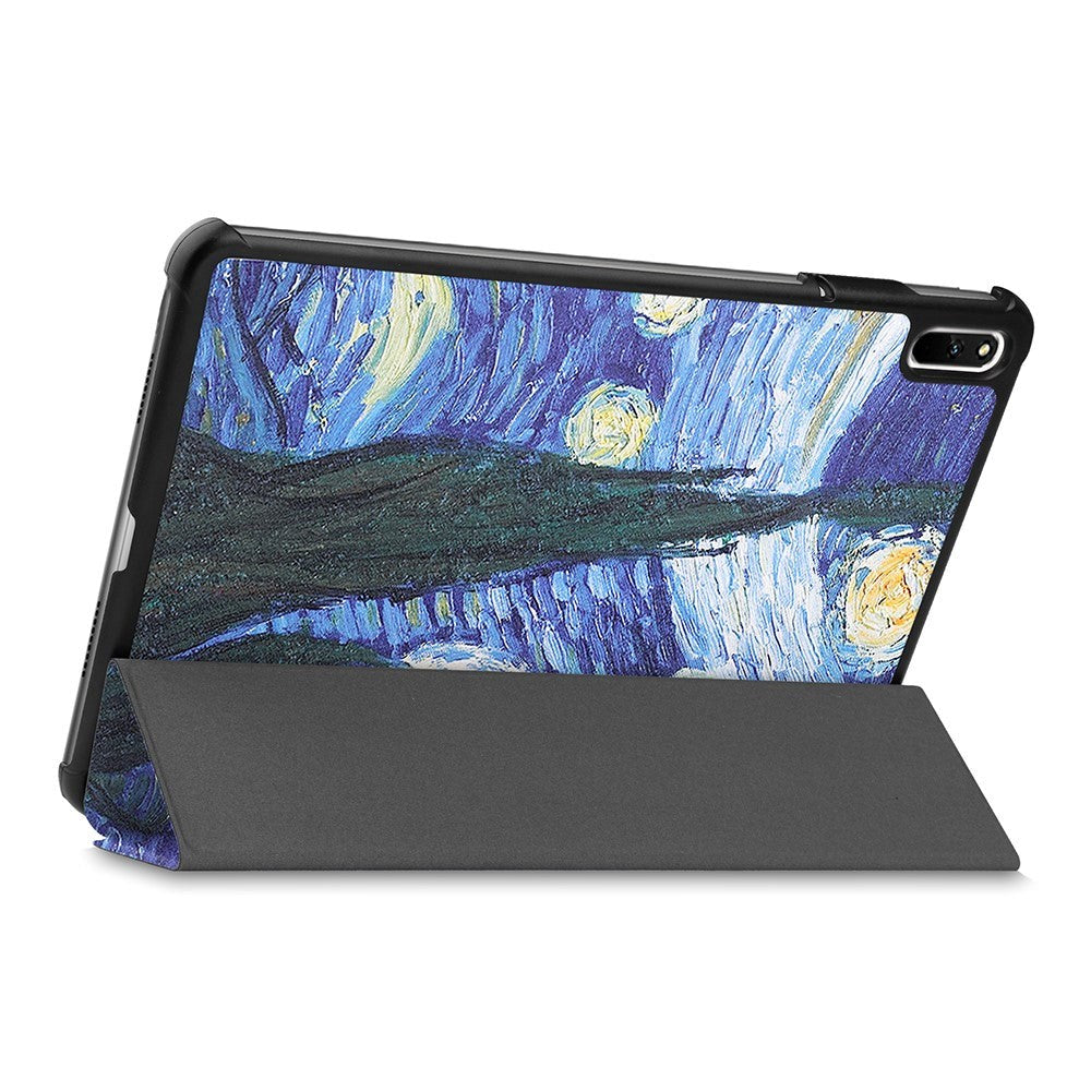 Huawei MatePad 11 Tri-fold Flip Case with Sleep Function - Oil painting