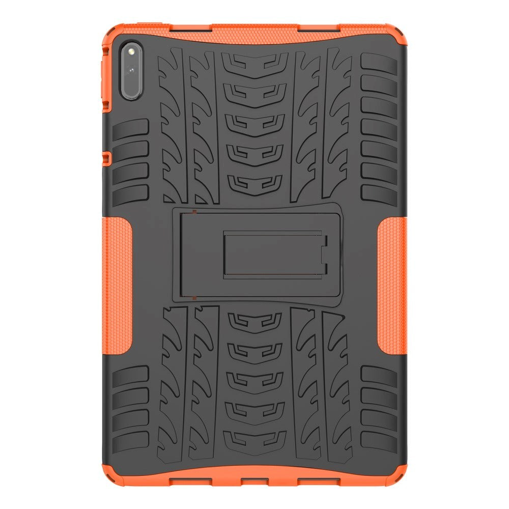 Huawei MatePad 11 Tough Case w. Tire Design & Stand Mode - Black & Orange