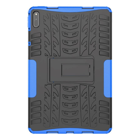 Huawei MatePad 11 Tough Case w. Tire Design & Stand Mode - Black & Blue