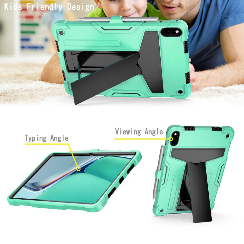 Huawei MatePad 11 Tough Case w. Kickstand & Pen Holder - Cyan & Black