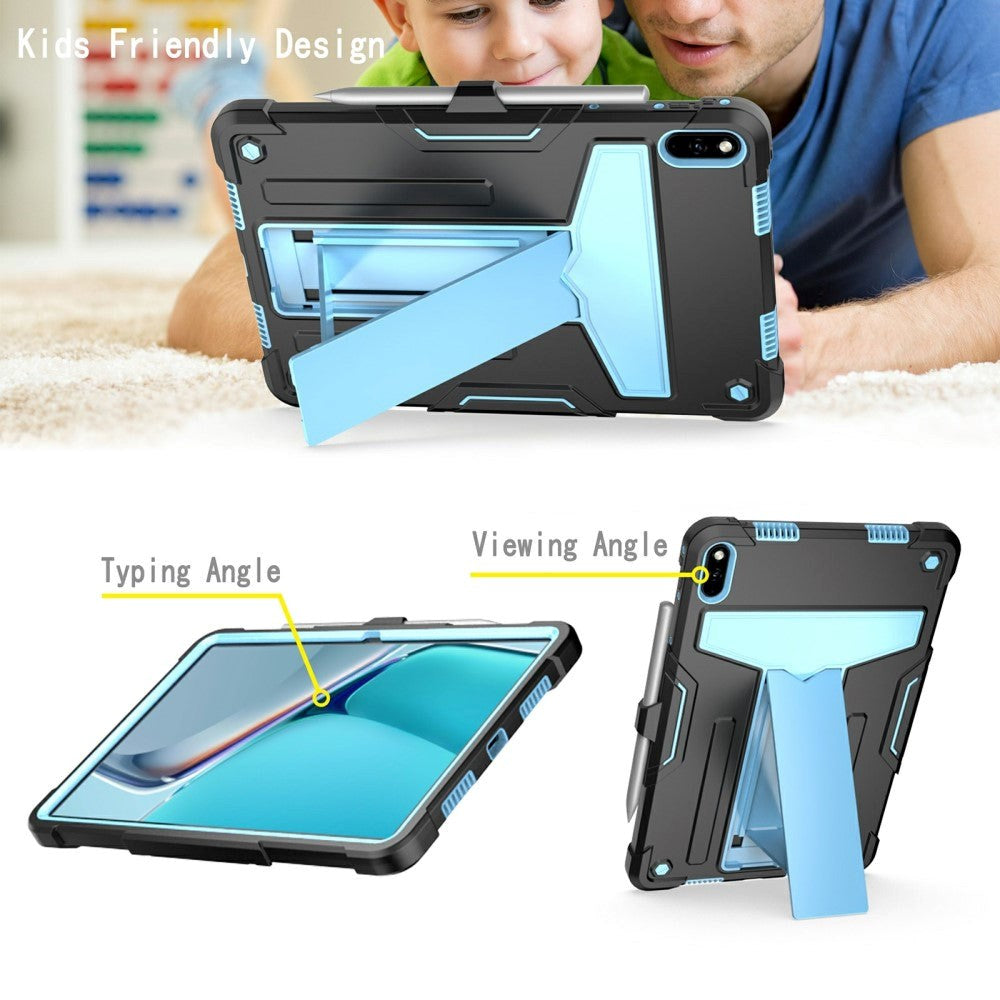 Huawei MatePad 11 Tough Case w. Kickstand & Pen Holder - Black & Blue