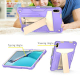 Huawei MatePad 11 Tough Case w. Kickstand & Pen Holder - Purple & Beige