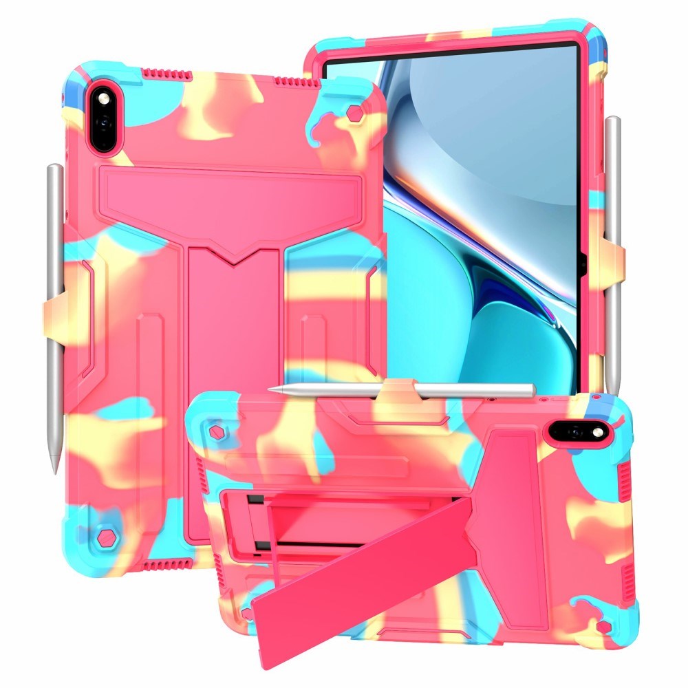 Huawei MatePad 11 Tough Case w. Kickstand & Pen Holder - Pink Pattern