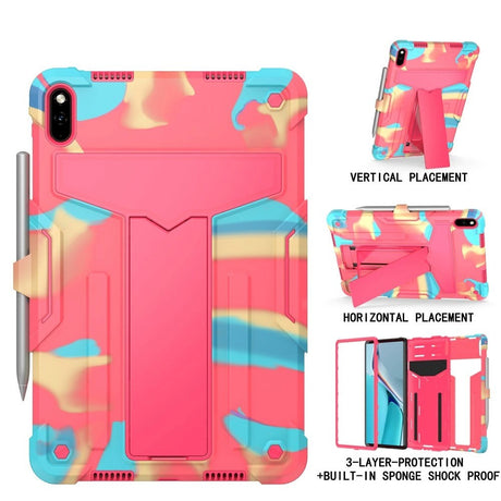 Huawei MatePad 11 Tough Case w. Kickstand & Pen Holder - Pink Pattern