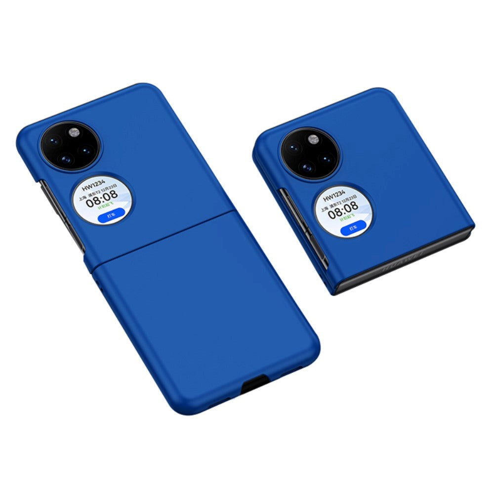 Huawei P50 Pocket Hard Plastic Case with Rubber Coated Surface - Blue