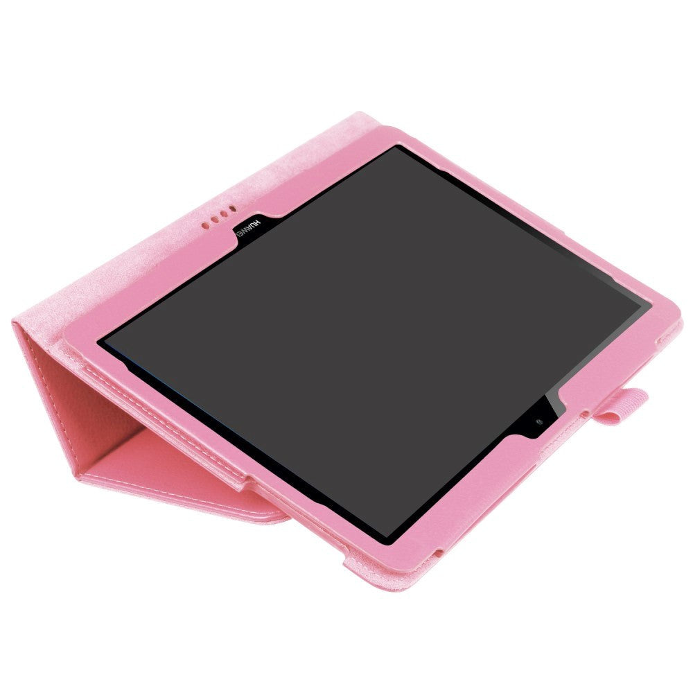 Huawei MediaPad T3 10 9.6" Leather Case w. Flip Stand - Pink