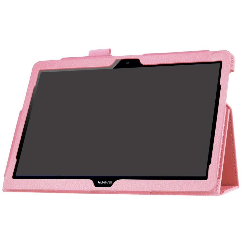 Huawei MediaPad T3 10 9.6" Leather Case w. Flip Stand - Pink