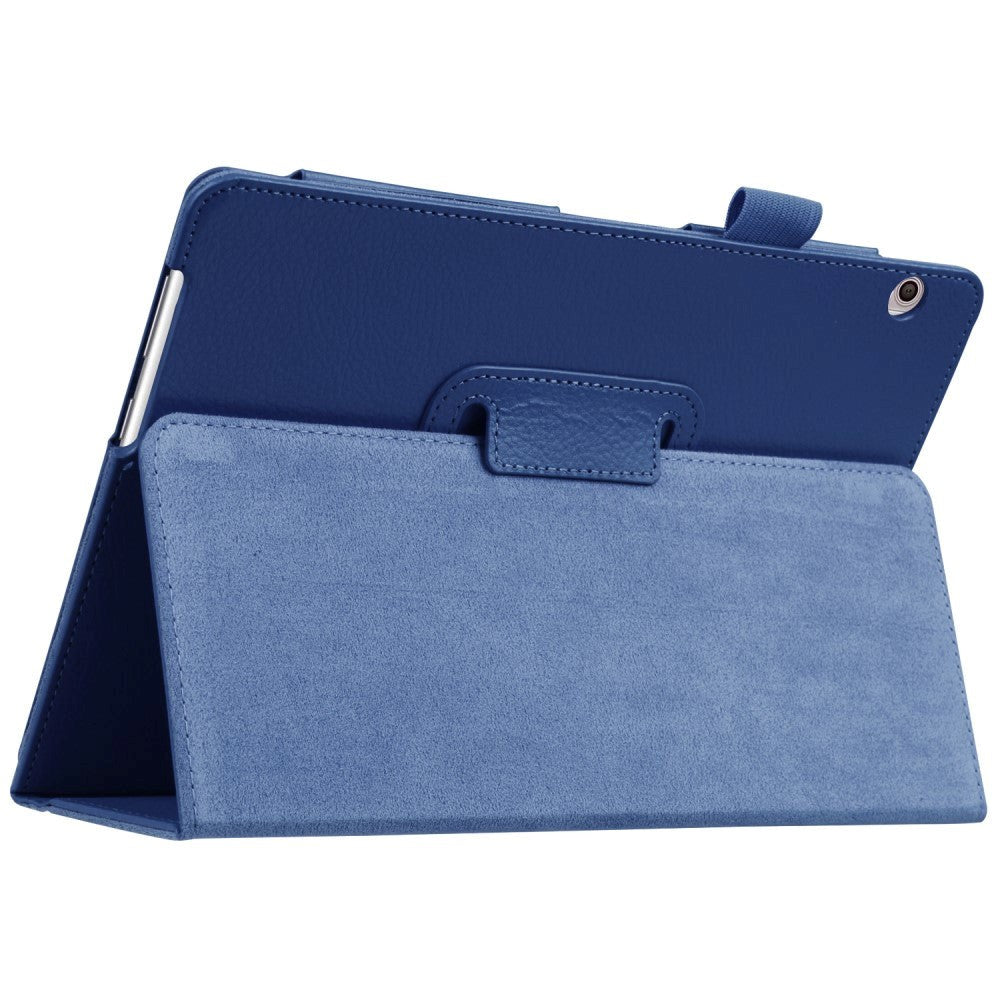 Huawei MediaPad T3 10 9.6" Leather Case w. Flip Stand - Dark Blue