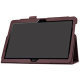 Huawei MediaPad T3 10 9.6" Leather Case w. Flip Stand Brown