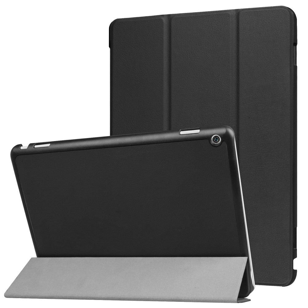 Huawei MediaPad M3 Lite 10 Case - Tri-Fold Leather Case Black