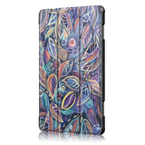 Lenovo Tab P10 Leather Case w. Tri-fold Stand - Colorful Leaves