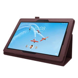 Lenovo Tab E10 Leather Case with Stand Function - Brown