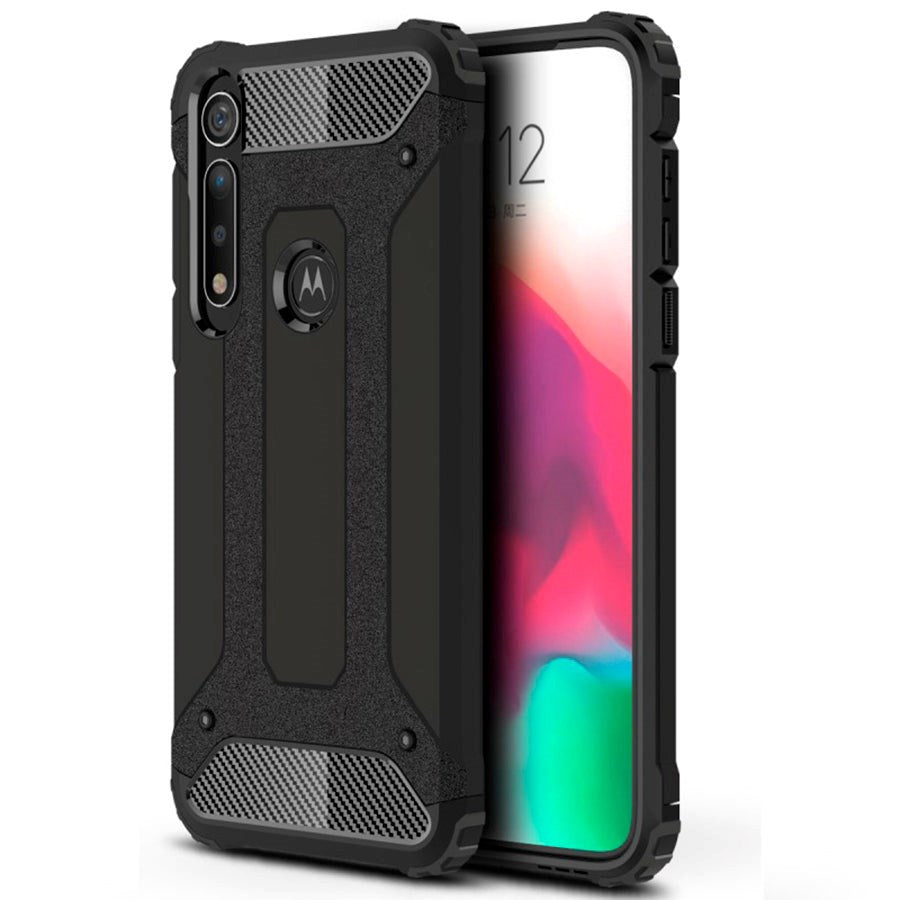 Motorola Moto G8 Plus Armor Guard Hard Case - Black