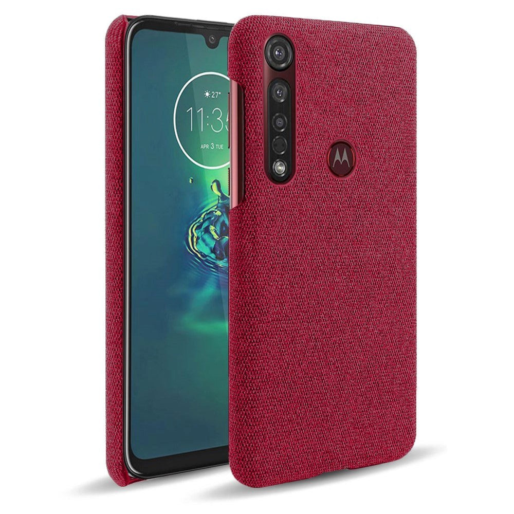 Motorola Moto G8 Plus Fabric Case Plastic Red