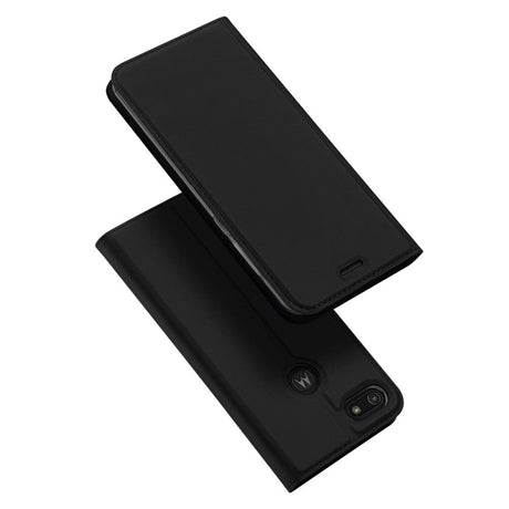 Motorola Moto E6 Play Dux Ducis Skin Pro Series Thin Wallet Case - Black