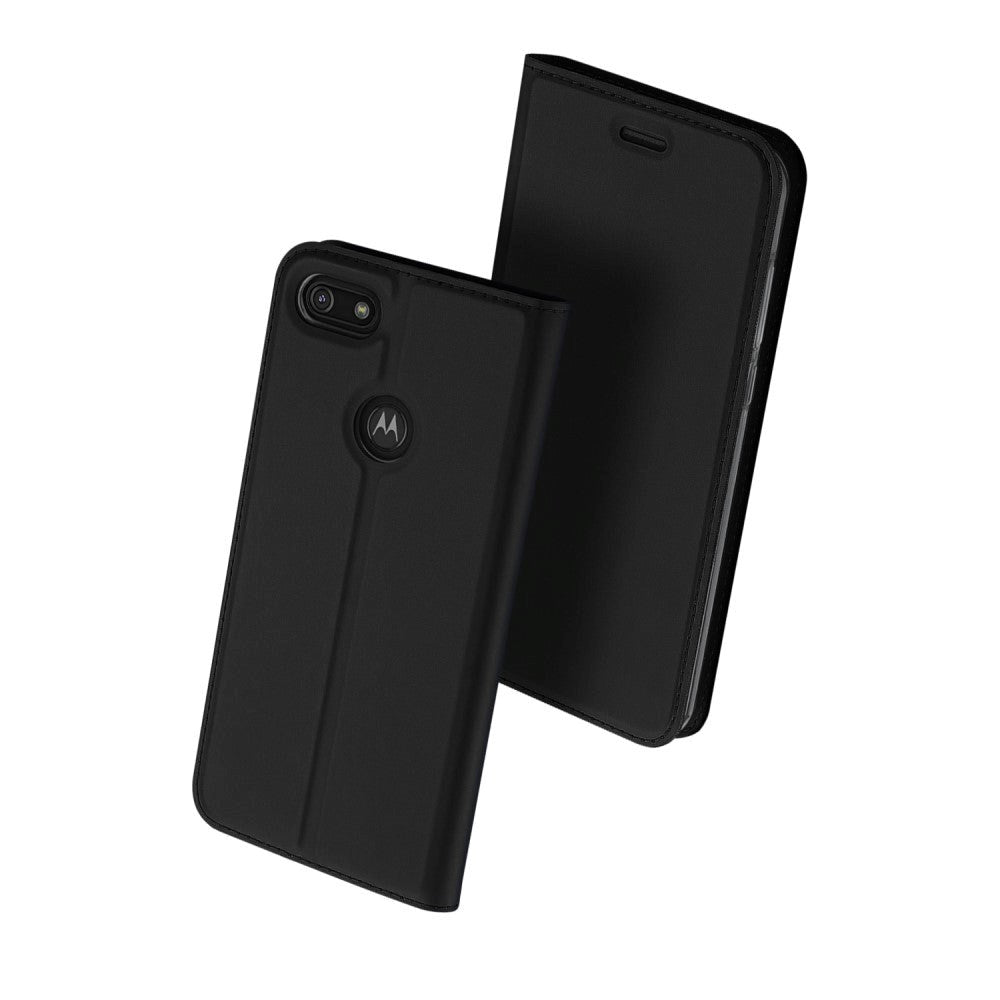 Motorola Moto E6 Play Dux Ducis Skin Pro Series Thin Wallet Case - Black