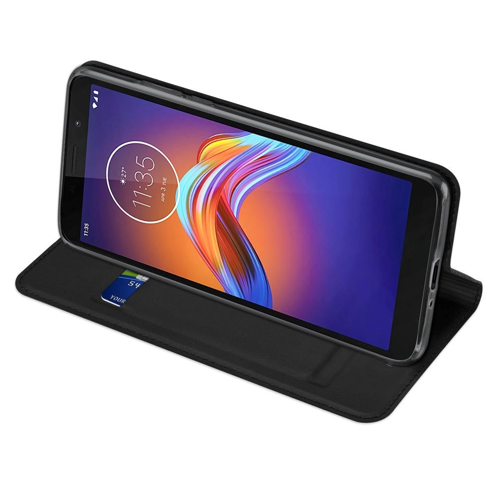 Motorola Moto E6 Play Dux Ducis Skin Pro Series Thin Wallet Case - Black