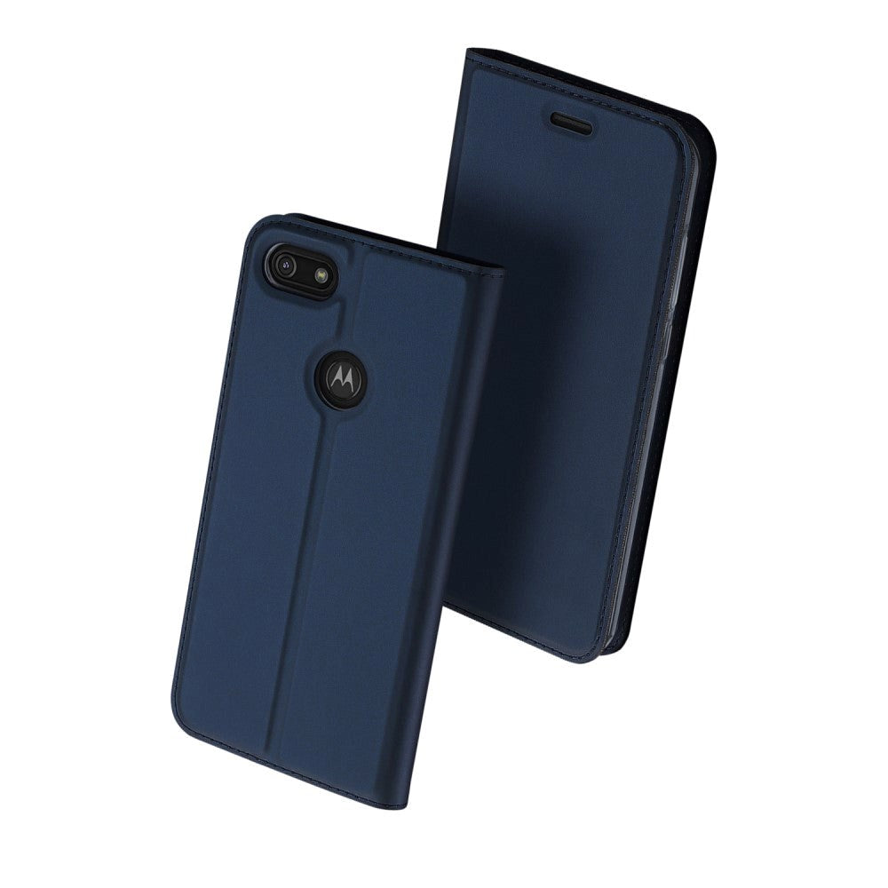 Motorola Moto E6 Play Dux Ducis Skin Pro Series Thin Wallet Case - Blue