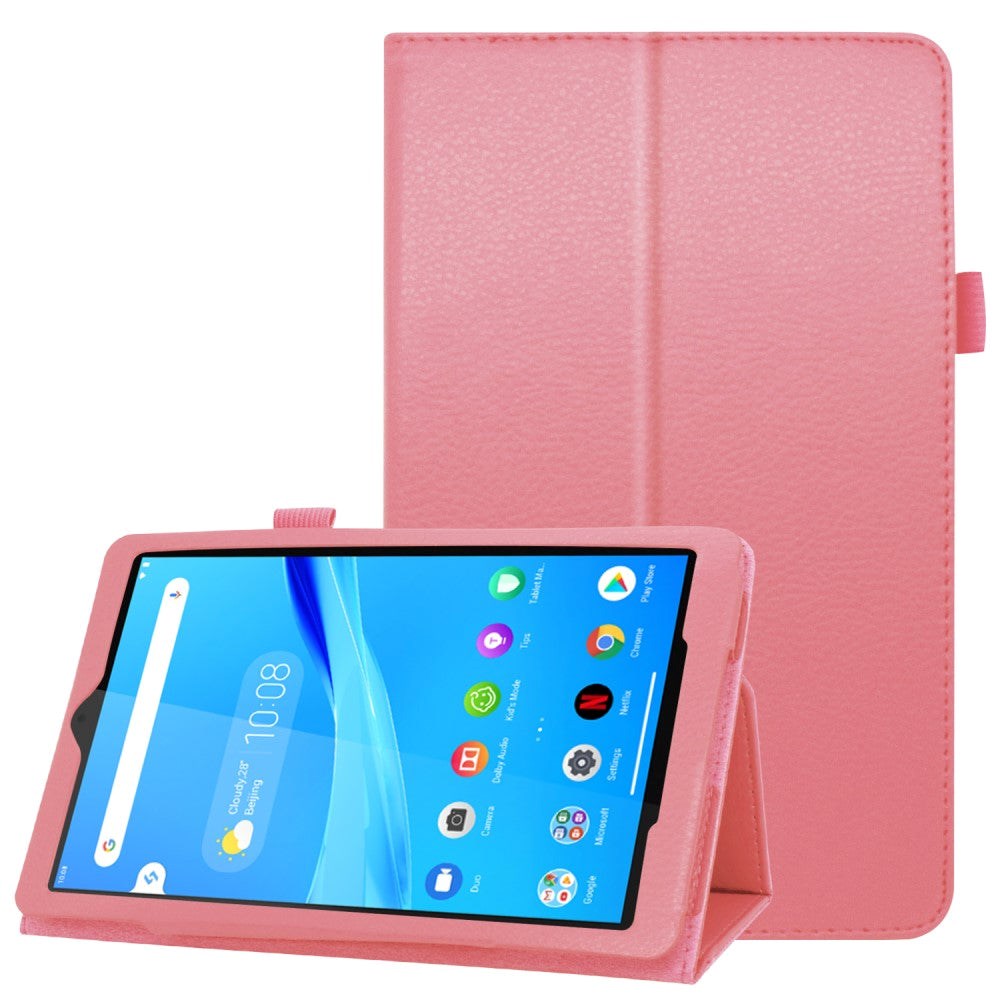 Lenovo Tab M8 (2nd Gen.) 8" Litchi Leather Case w. Stand & Magnetic Lock - Pink