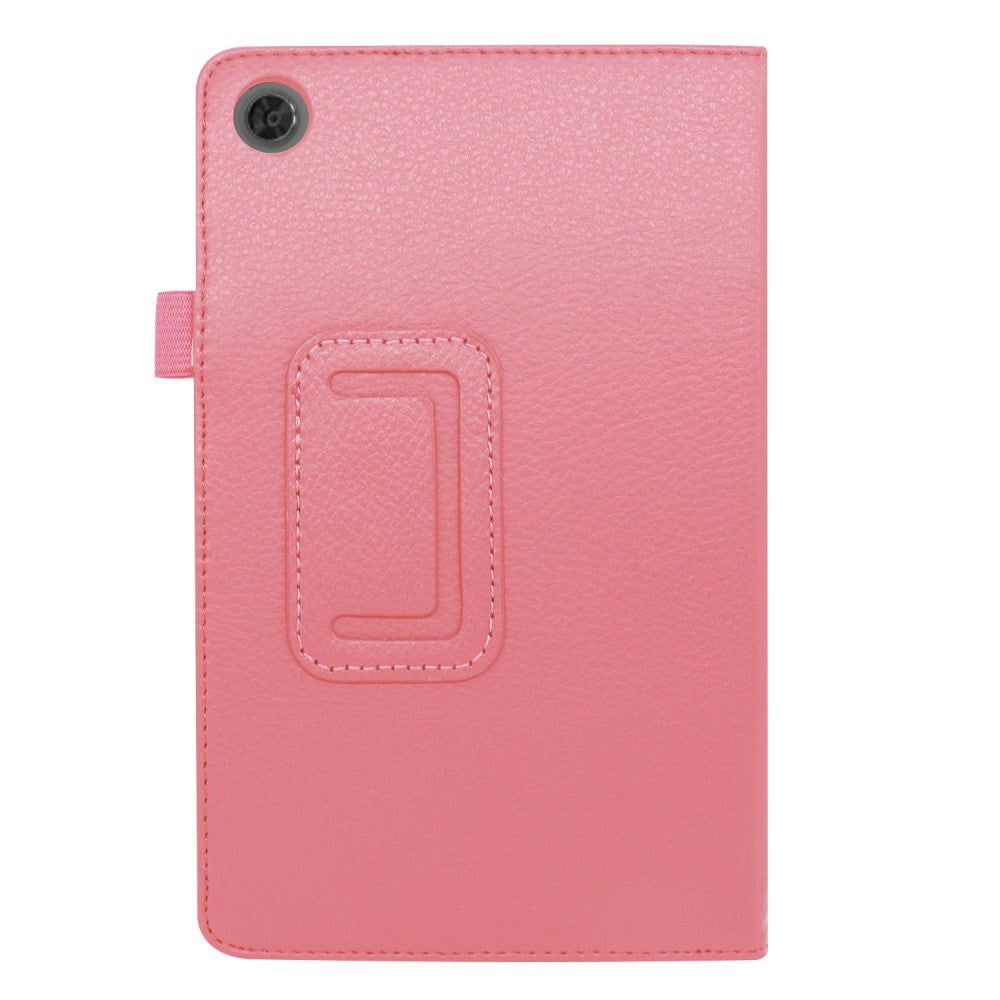 Lenovo Tab M8 (2nd Gen.) 8" Litchi Leather Case w. Stand & Magnetic Lock - Pink