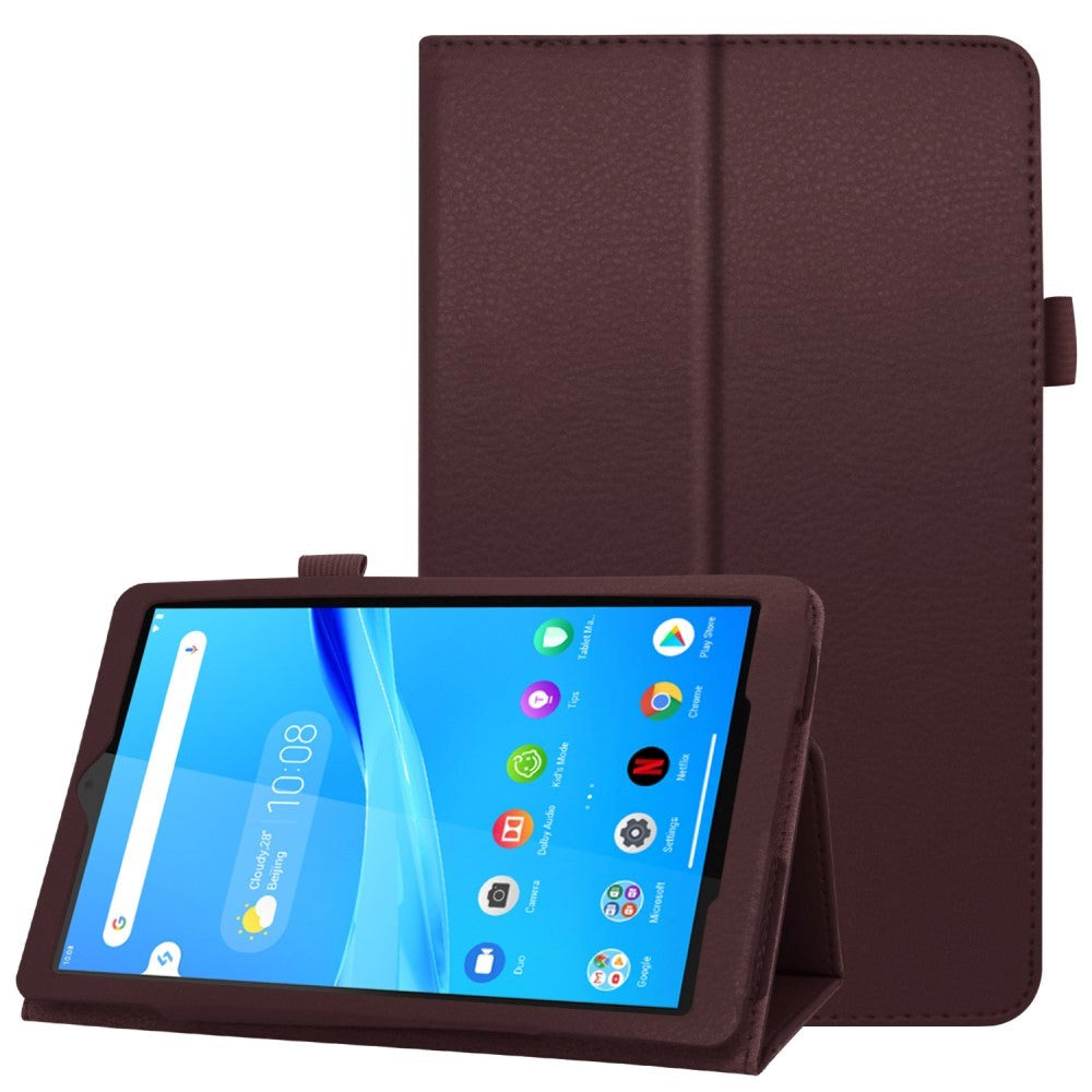 Lenovo Tab M8 (2nd Gen.) 8" Litchi Leather Case with Stand Function & Magnetic Lock - Brown