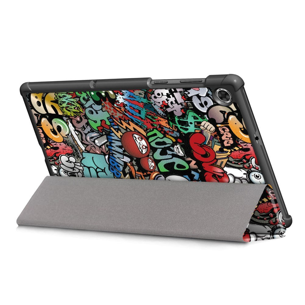 Lenovo Tab M10 FHD Plus 10.3" (TB-X606) Leather Case w. Tri-fold - Graffiti Monster