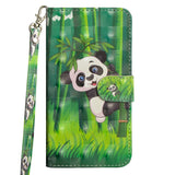 Huawei P40 Lite E Light Spot Leather Wallet Case & Strap - Panda