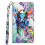 Huawei P40 Lite E Light Spot Leather Wallet Case & Strap - Colorful Bird