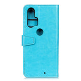 Motorola Edge+ (Plus) Neutral Leather Wallet Case - Blue