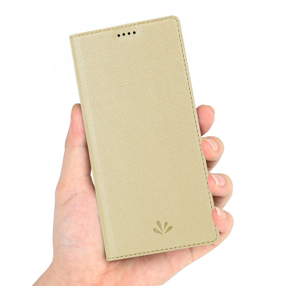 Motorola Moto G Pro VILI DMX Leather Case w. Card Holder & Chequered Texture Gold