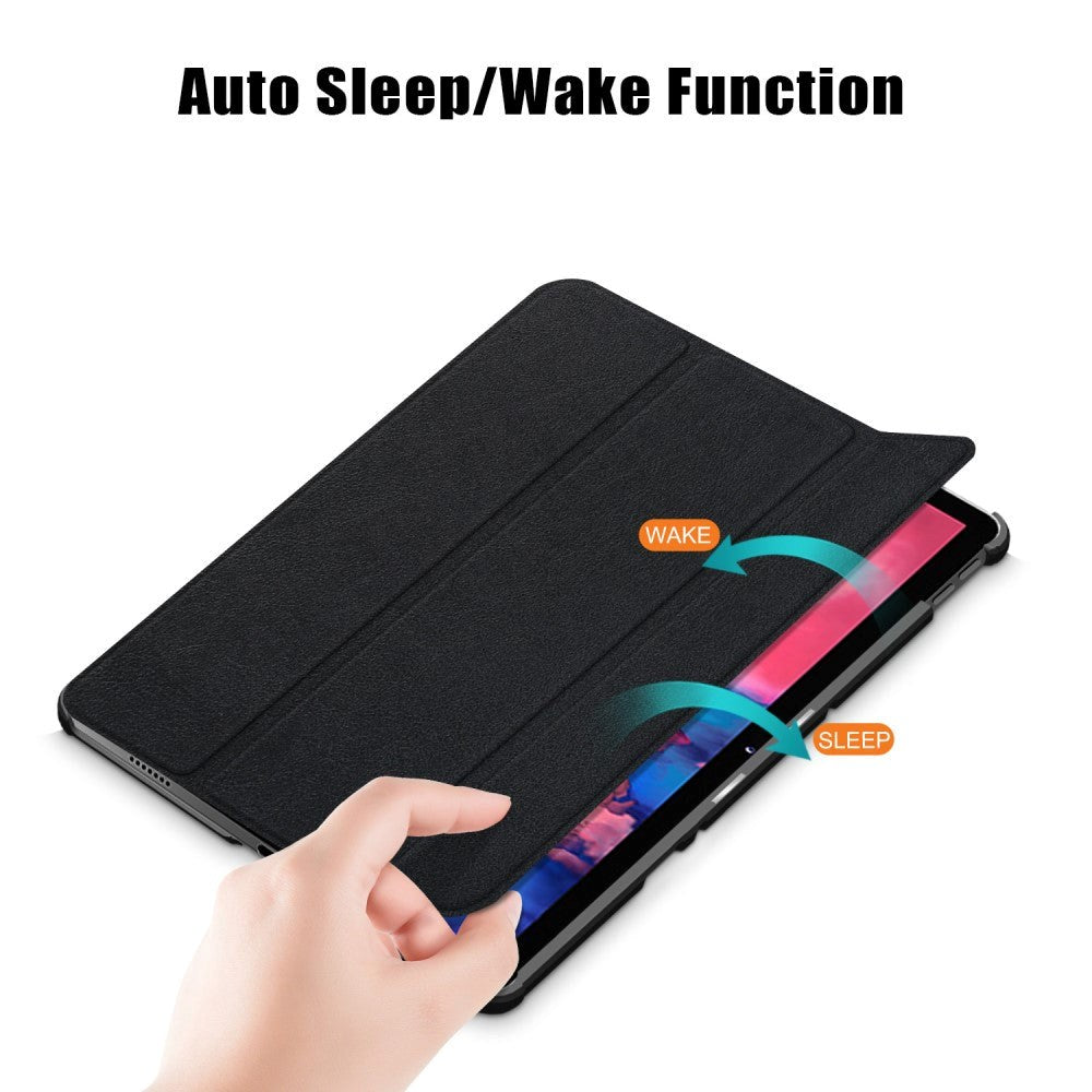 Lenovo Tab P11 / P11 (5G) / P11 Plus Tri-fold Flip Case w. Sleep / Wake-up Function - Black