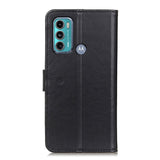 Motorola Moto G60 Leather Flip Case w. Wallet - Black