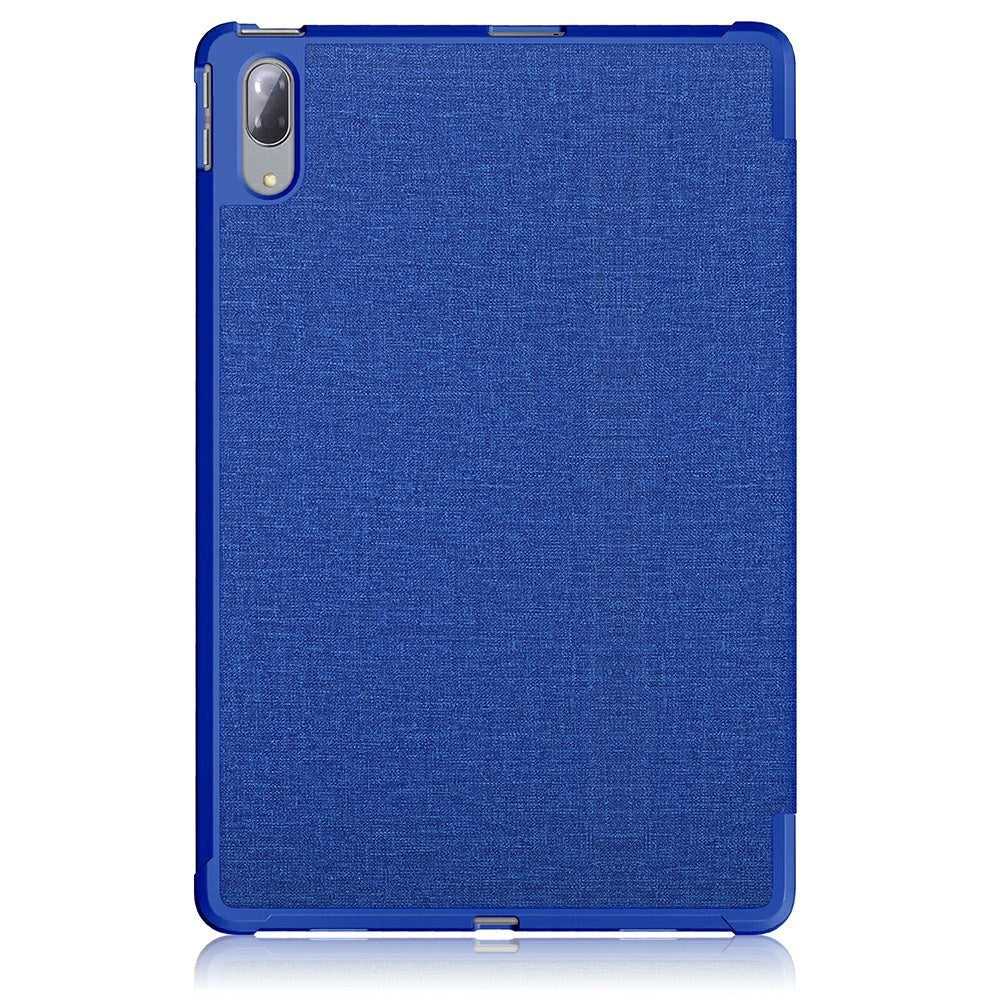 Lenovo Tab P11 Pro Fabric Tri-Fold Leather Case - Blue