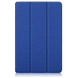 Lenovo Tab P11 Pro Fabric Tri-Fold Leather Case - Blue