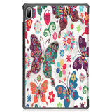 Lenovo Pad Plus Tri-Fold Leather Case - Butterflies