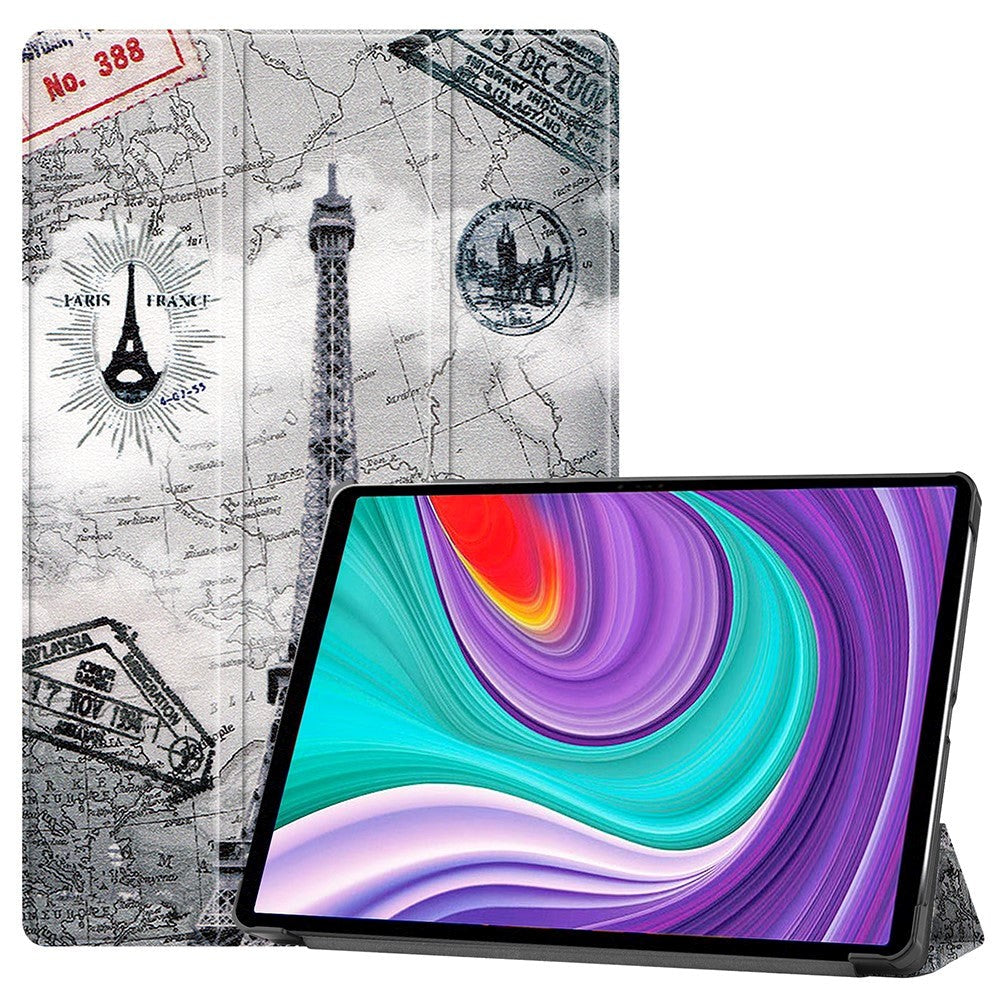 Lenovo Pad Pro Tri-Fold Leather Case - Eiffel Tower