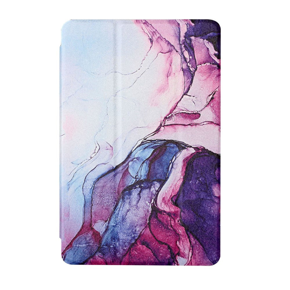 Lenovo Pad Pro / Tab P11 Pro Tri-Fold Leather Case - Purple Marble