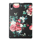 Lenovo Pad Pro / Tab P11 Pro Tri-Fold Leather Case - Roses