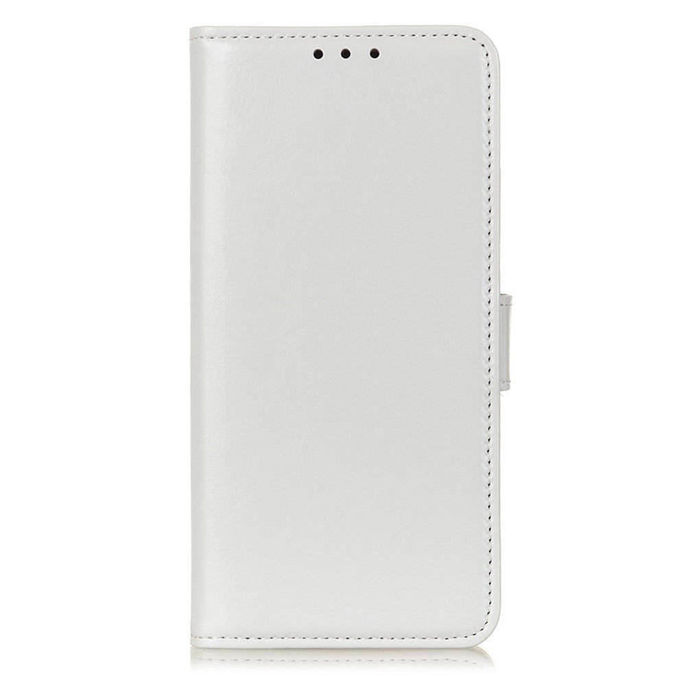 Motorola Edge 20 Pro Simple Leather Wallet Case - White