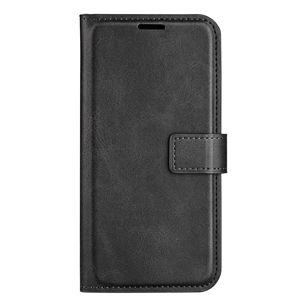 Motorola Edge 30 Pro Leather Cover w. Card Holder & Magnetic Closure - Black