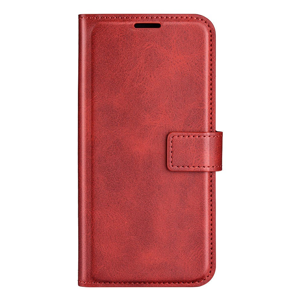 Motorola Edge 30 Pro Leather Cover w. Card Holder & Magnetic Closure - Red