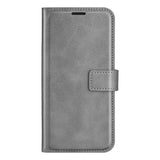 Motorola Edge 30 Pro Leather Cover w. Card Holder & Magnetic Closure - Grey