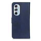 Motorola Edge 30 Pro Flip Case w. Card Holder & Stand Function - Blue