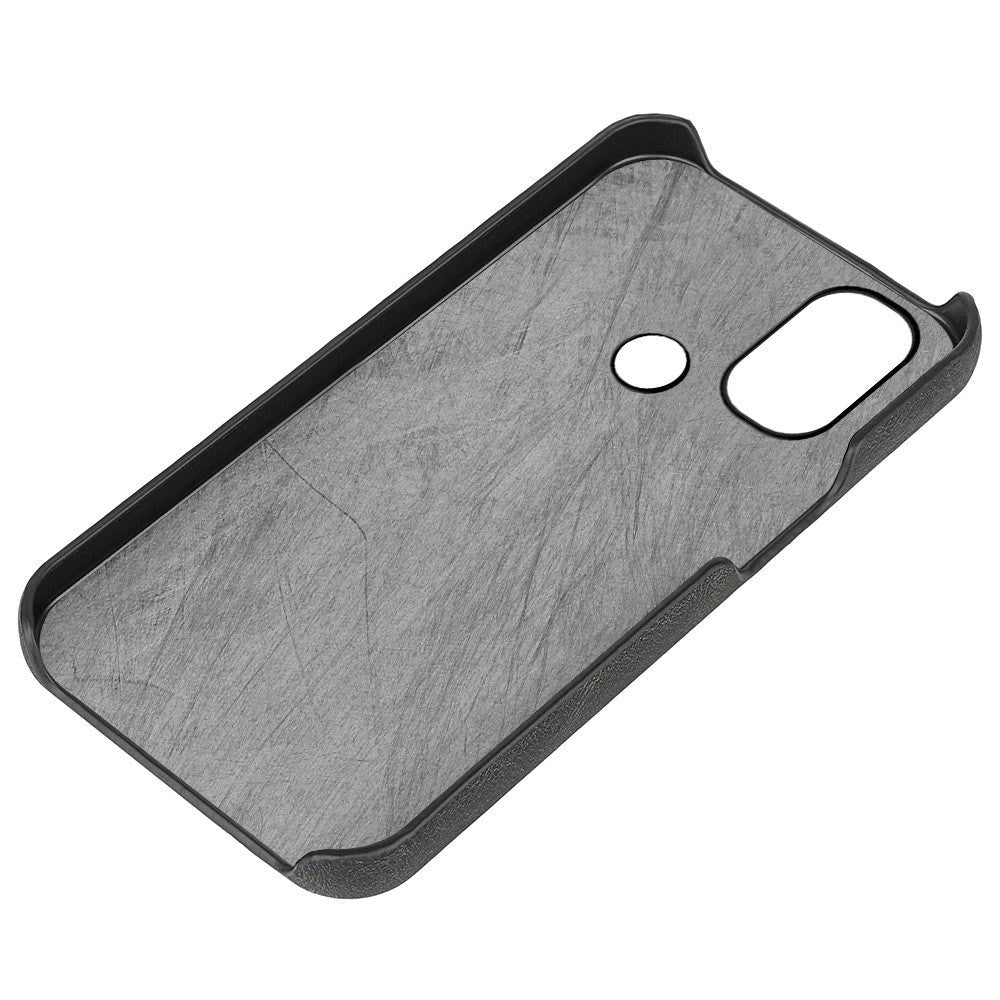 Motorola Moto E40 / E30 / E20 Leather Case w. Kickstand - Black