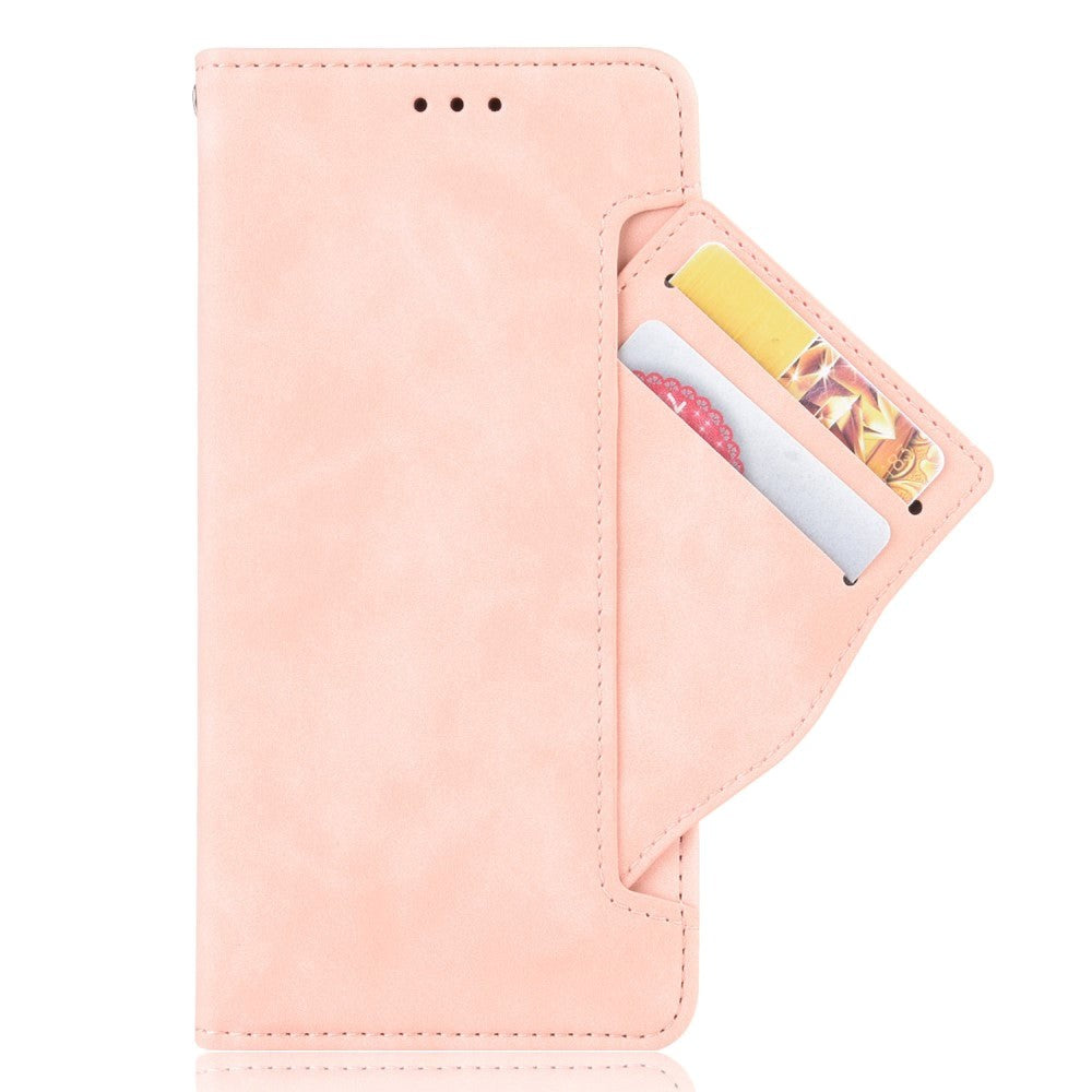 Motorola Moto G200 5G Sleek Leather Case w. Large Wallet - Pink