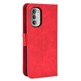 Motorola Moto G Stylus (2022) Soft leather Wallet Case - Red