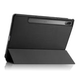 Lenovo Tab P12 Pro Tri-Fold Leather Case - Black