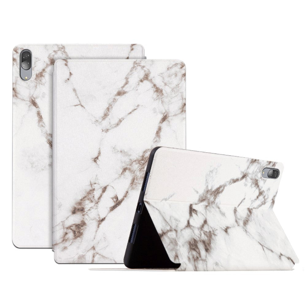 Lenovo Pad Pro Tri-Fold Flip Case - Marble - White