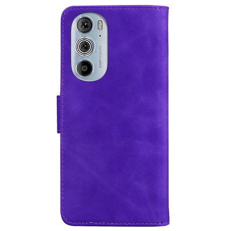 Motorola Edge 30 Pro Soft Artificial Leather Wallet Case - Purple